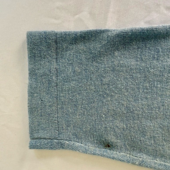 Raffi Men’s Cotton Cashmere 1/4 Zip Sweater Light Blue Size L - Picture 4 of 9